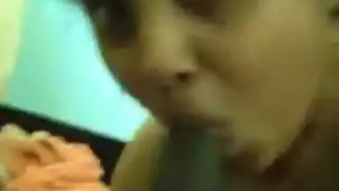 Mature woman giving a blowjob to her nephew