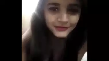 Desi collage girl selfie video making her bf