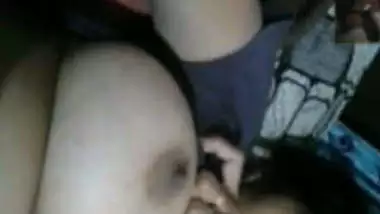 Sexy bhabhi showing her big assets on video call
