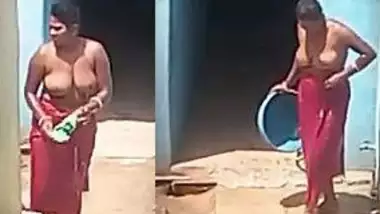 Big boobs village bhabhi topless bathing caught by hidden cam Part 3