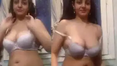 Desi webcam model poses wearing white bra and sexy black panties