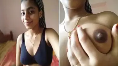 Pretty Desi minx plays with own natural XXX tits for BF's pleasure