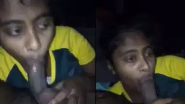 Desi girlfriend giving a sloppy blowjob