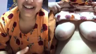 Shy Desi Bhabhi showing her big boobs on camera