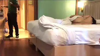 daring indian wife naked in front of room service