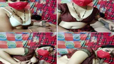 Indian wife toying with dick of hubby on live cam