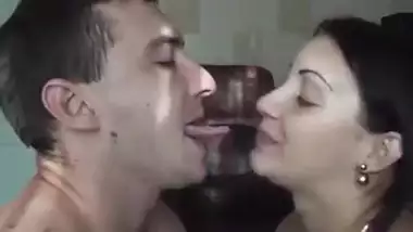 Desi lover kissing and boobs groping