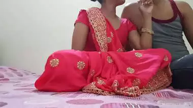 Indian Desi newly married hot bhabhi was fucking on dogy style position with devar in clear Hindi audio
