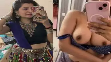 Hot ass sexy figure showing firm boobs by lowering bra